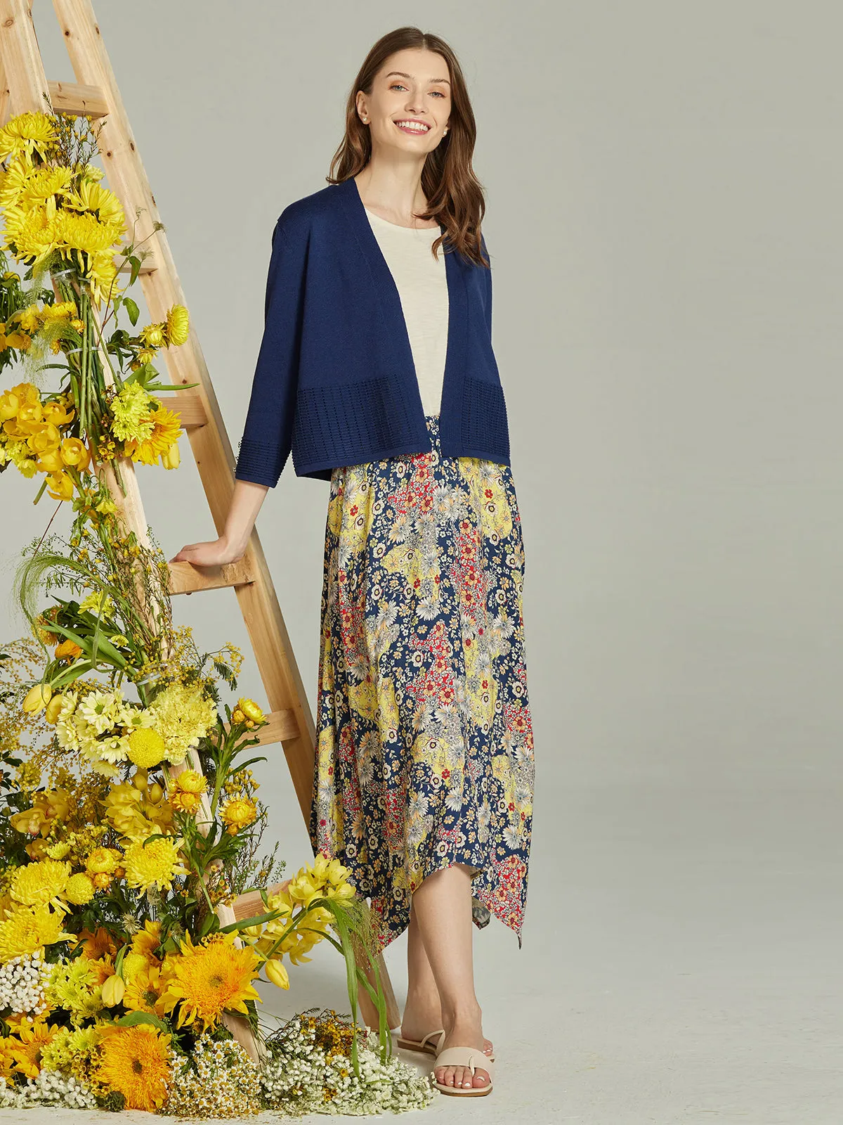 Floral Handkerchief Hem Maxi Skirt sold by Daily Thread product image thumbnail 2