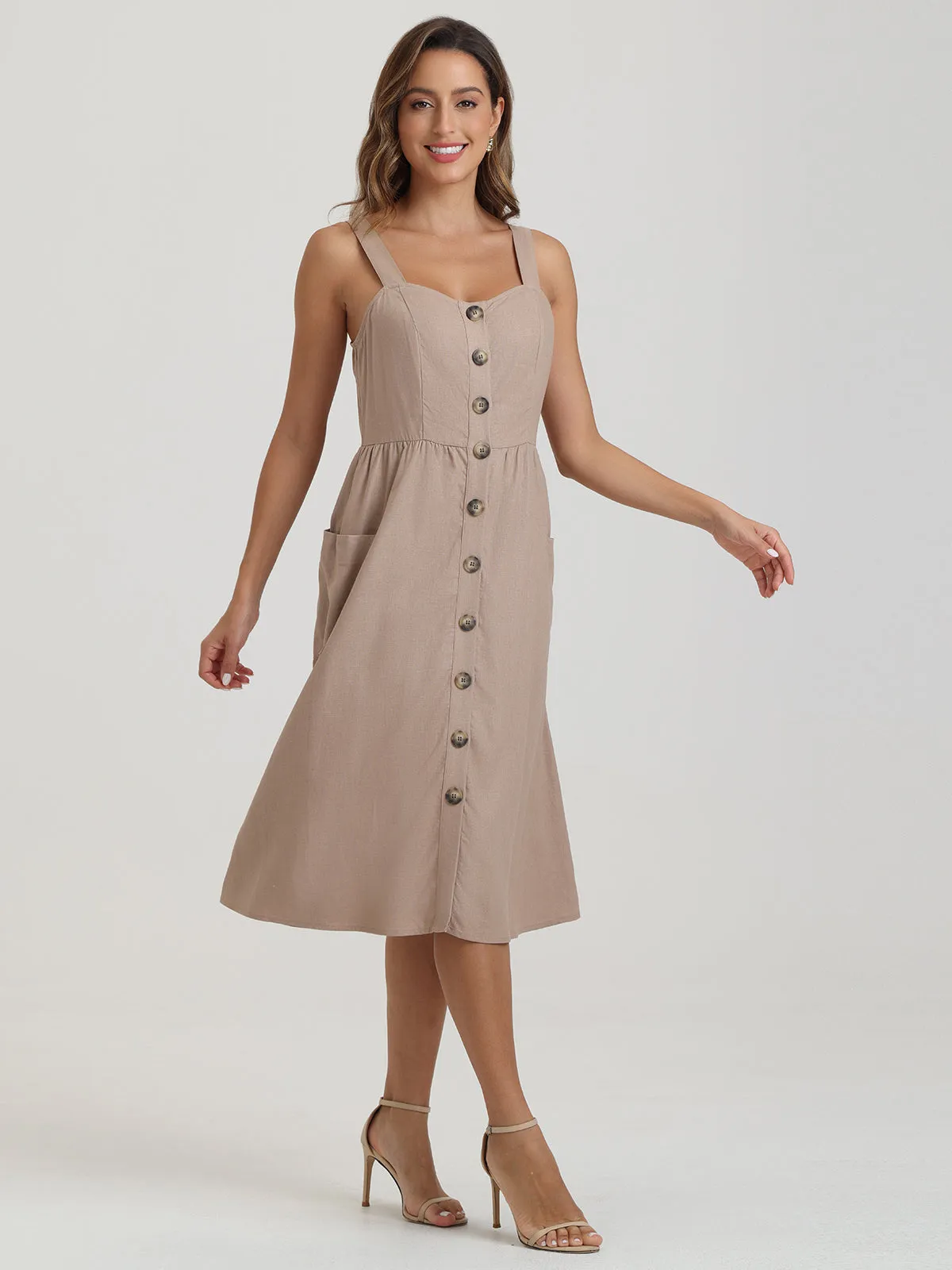 Button Front Midi Dress sold by Daily Thread product image thumbnail 2