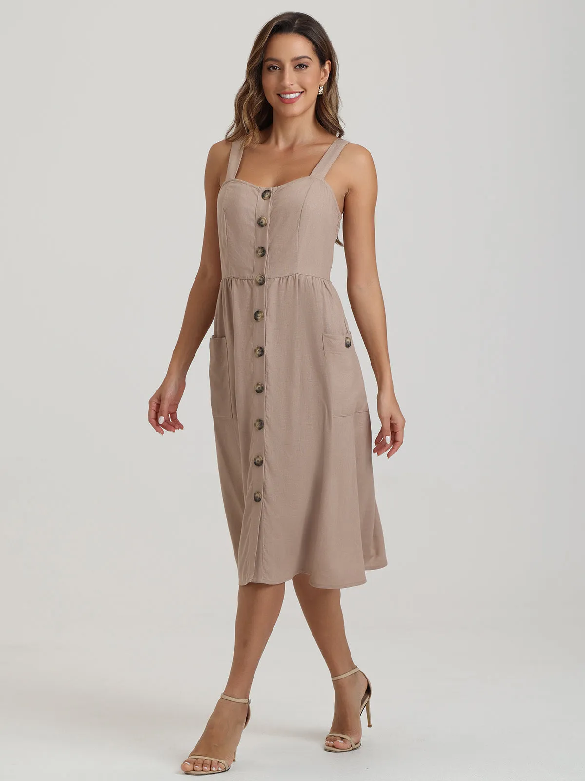 Button Front Midi Dress sold by Daily Thread product image thumbnail 3