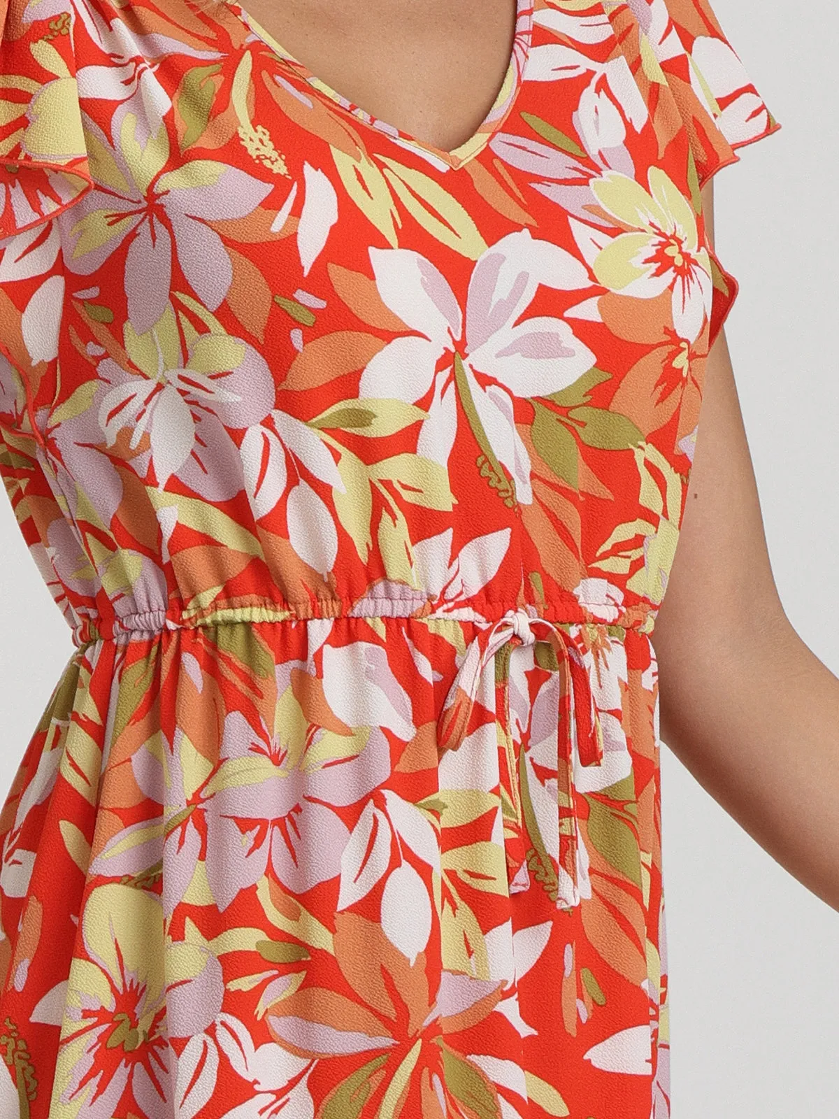 Floral Flutter Sleeve Midi Dress sold by Daily Thread product image thumbnail 5