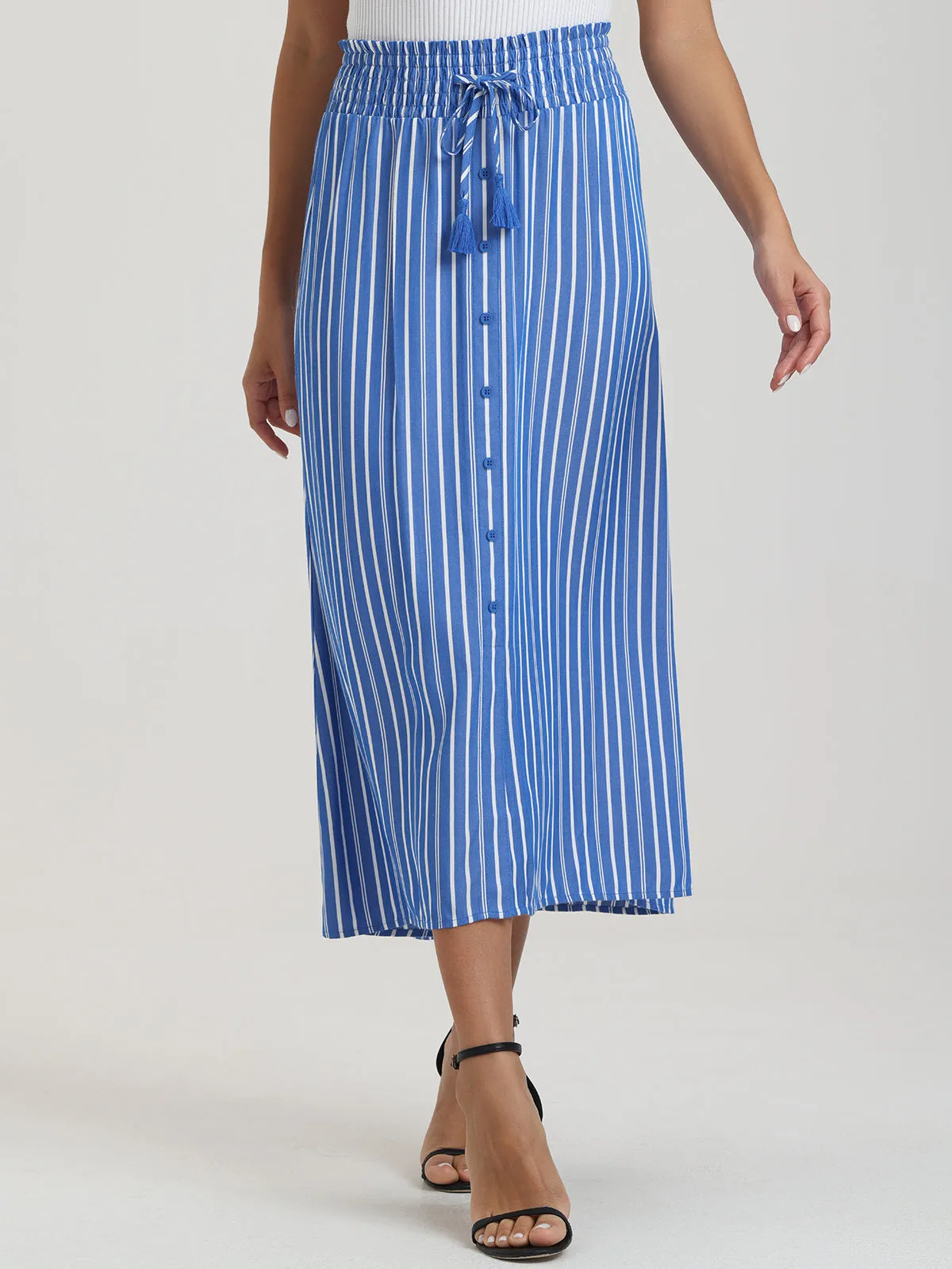 Button Front Midi Skirt sold by Daily Thread product image thumbnail 2