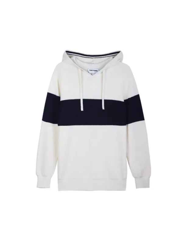 Waffle Stripe Hooded Pullover sold by Daily Thread