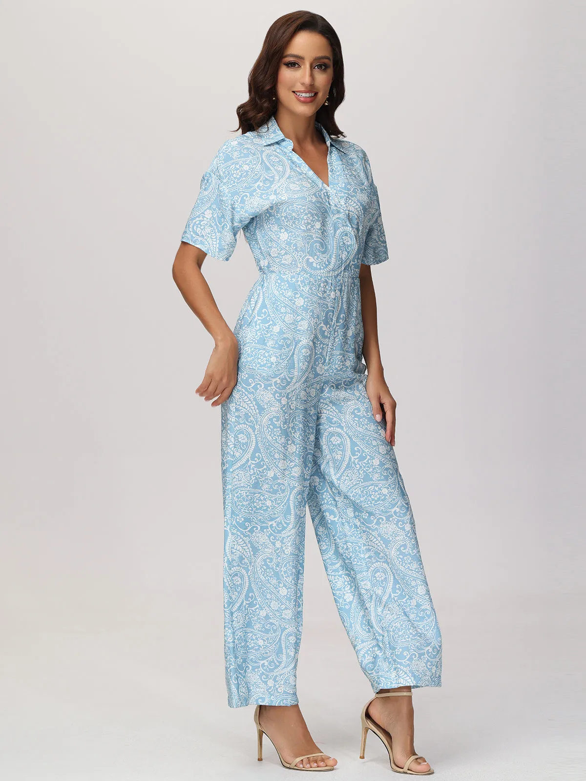 Floral Short Sleeve Jumpsuit sold by Daily Thread product image thumbnail 2