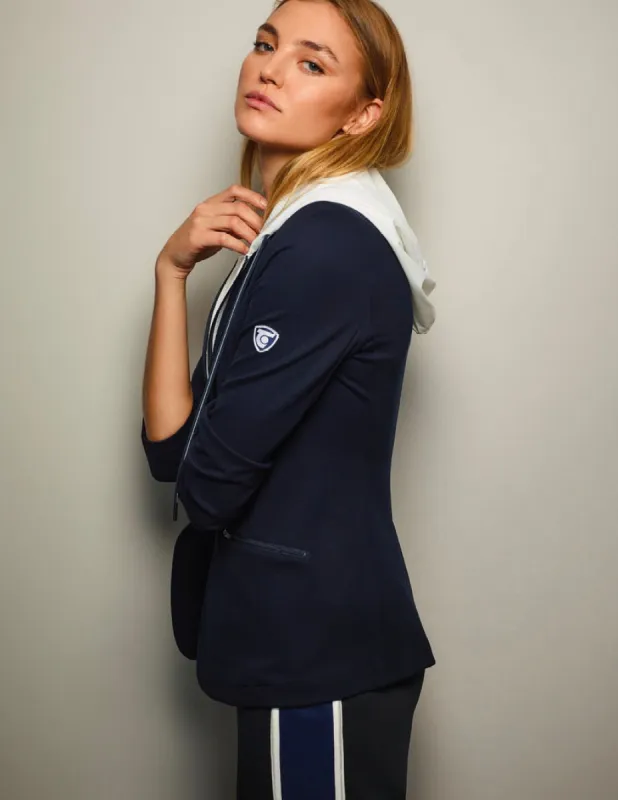 Ponte Hooded Blazer sold by Daily Thread