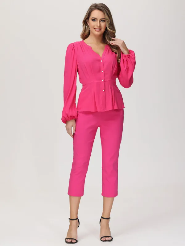 High Waist Pull-On Capri Pants sold by Daily Thread