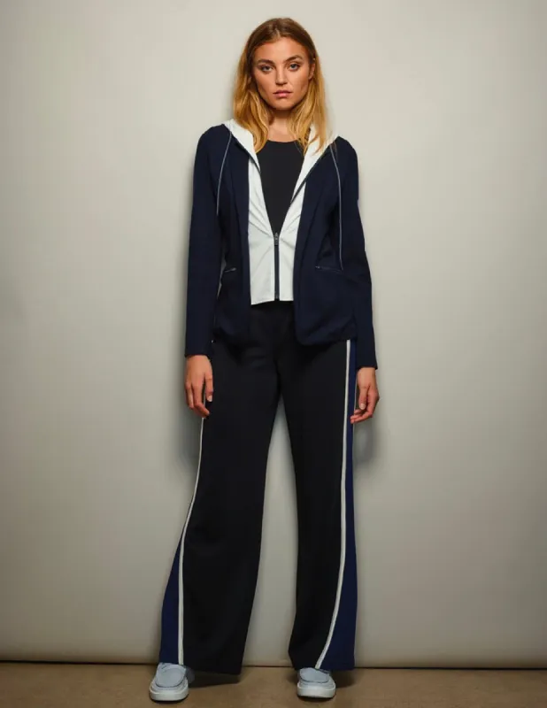 Colorblock Match-Point Flare Track Pant sold by Daily Thread