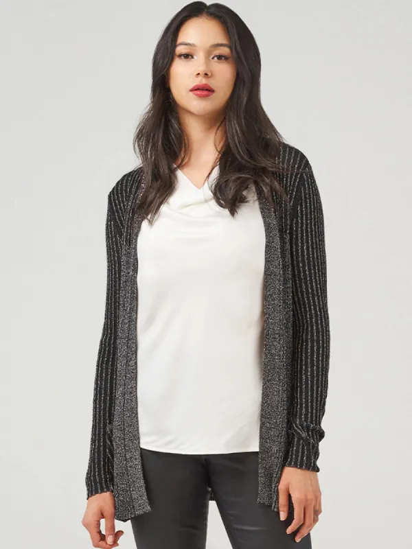 Lurex Rib Open Cardigan sold by Daily Thread