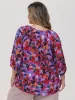 Plus Floral Tie Neck Blouse sold by Daily Thread