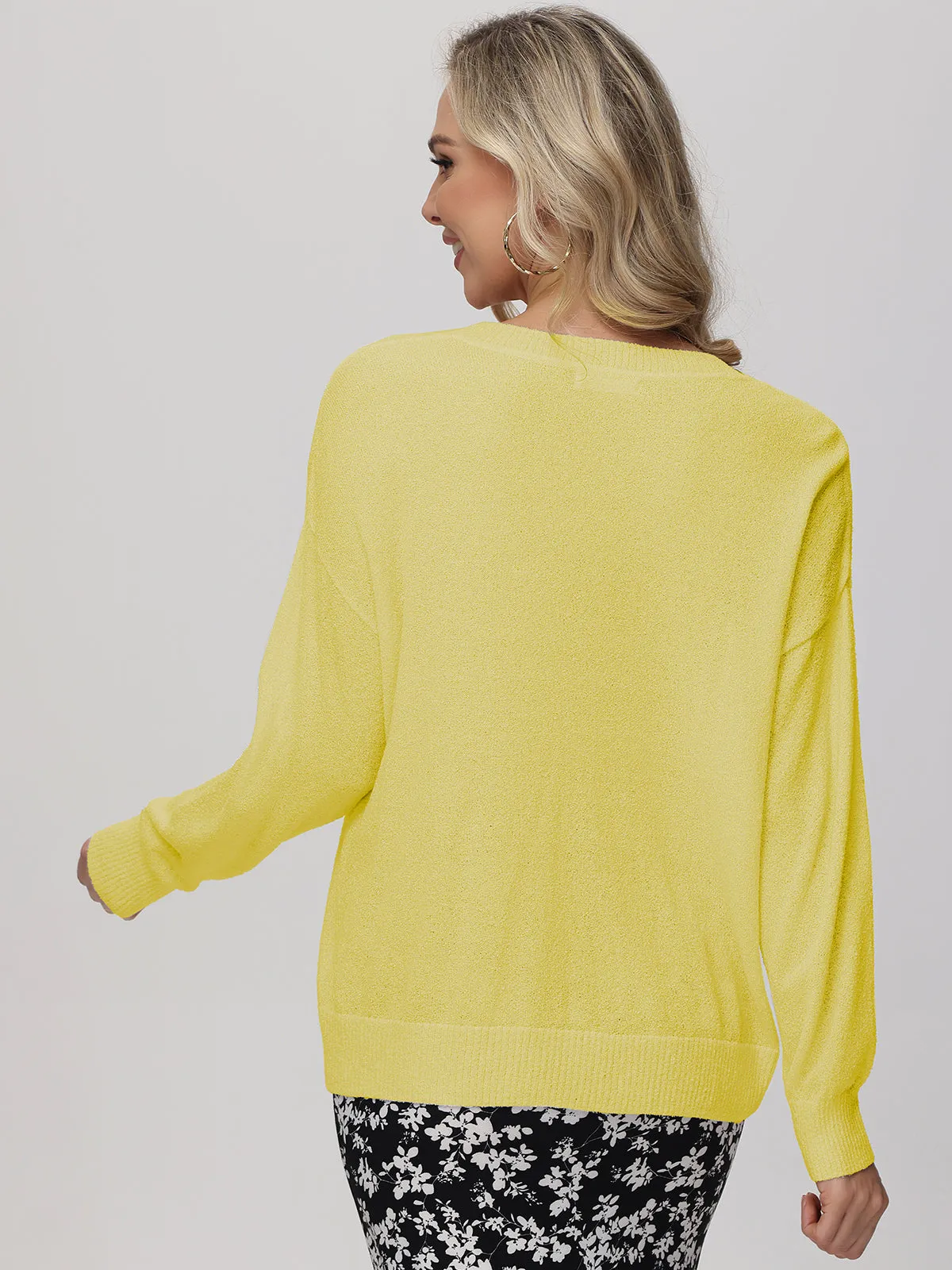 V-Neck Drop Shoulder Pullover sold by Daily Thread product image thumbnail 3