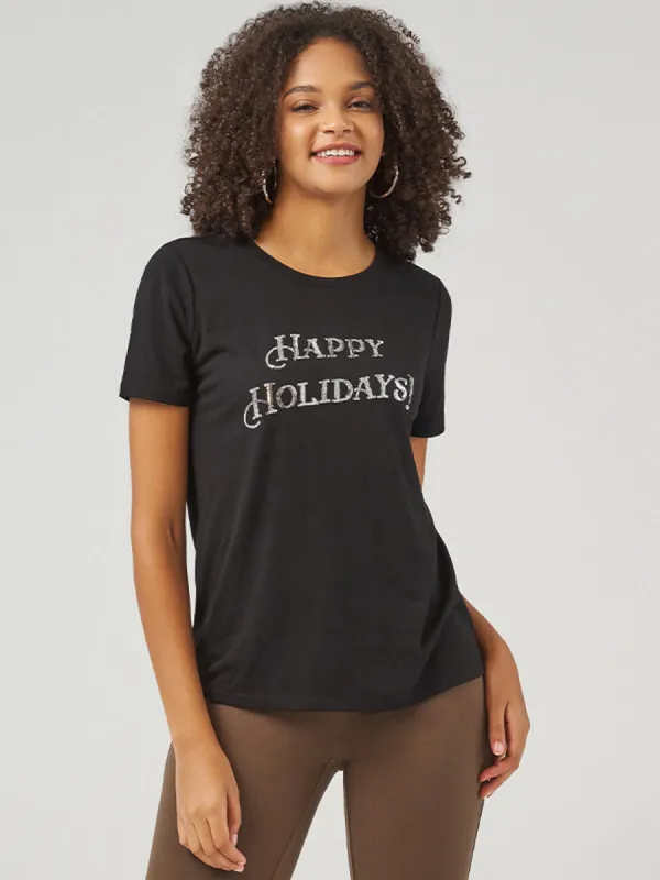Happy Holidays Graphic Tee sold by Daily Thread