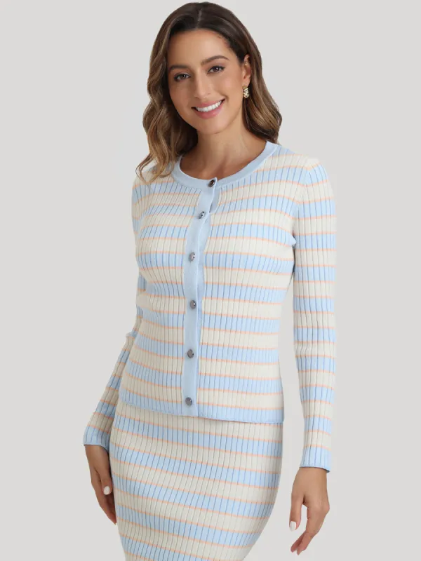 Stripe Button Down Cardigan sold by Daily Thread