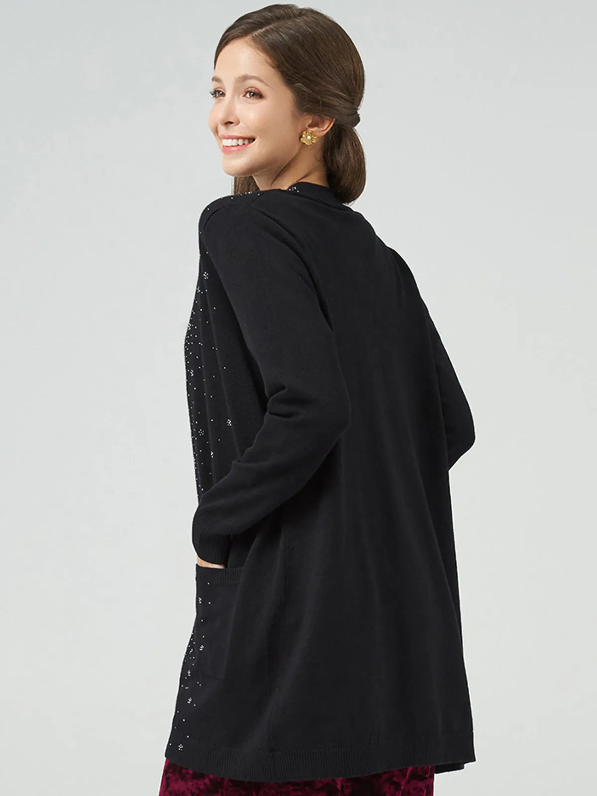 Snowflake Hotfix Open Cardigan sold by Daily Thread product image thumbnail 5