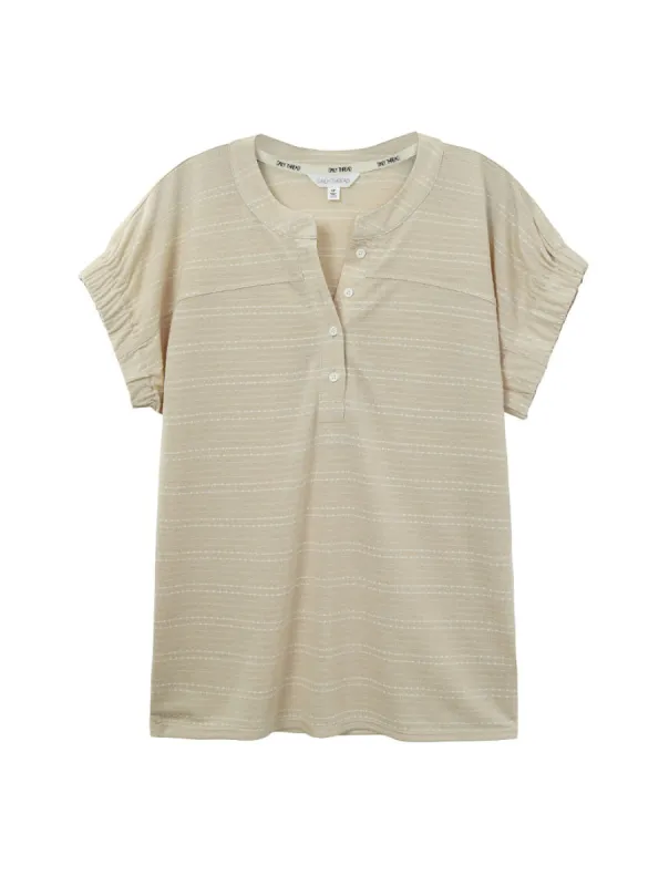 Henley Dolman Sleeve Tee sold by Daily Thread