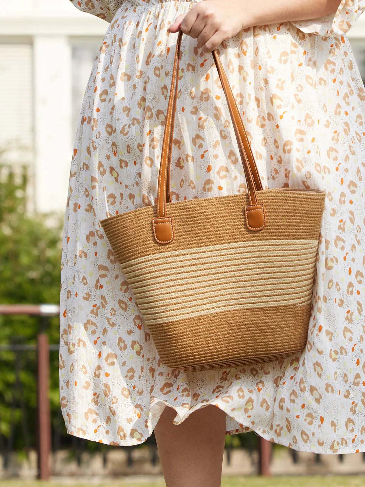 Straw Tote Bag sold by Daily Thread product image thumbnail 2