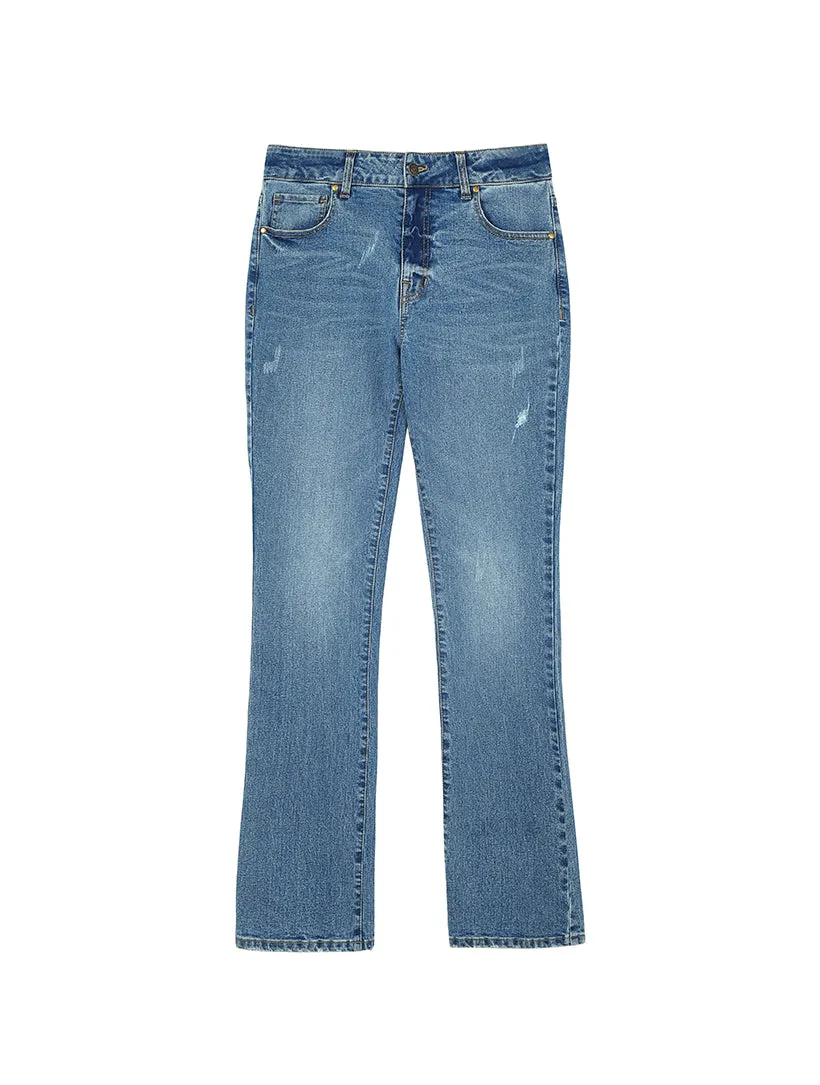 Mid-Rise Slim Bootcut Jeans sold by Daily Thread product image thumbnail 3