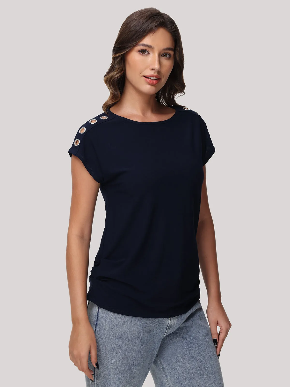 Grommet Shoulder Dolman Cool Top sold by Daily Thread product image thumbnail 2