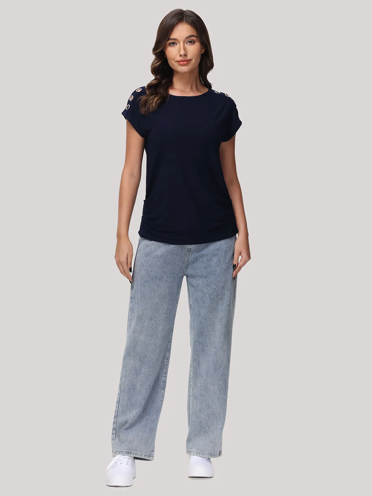 Grommet Shoulder Dolman Cool Top sold by Daily Thread product image thumbnail 5