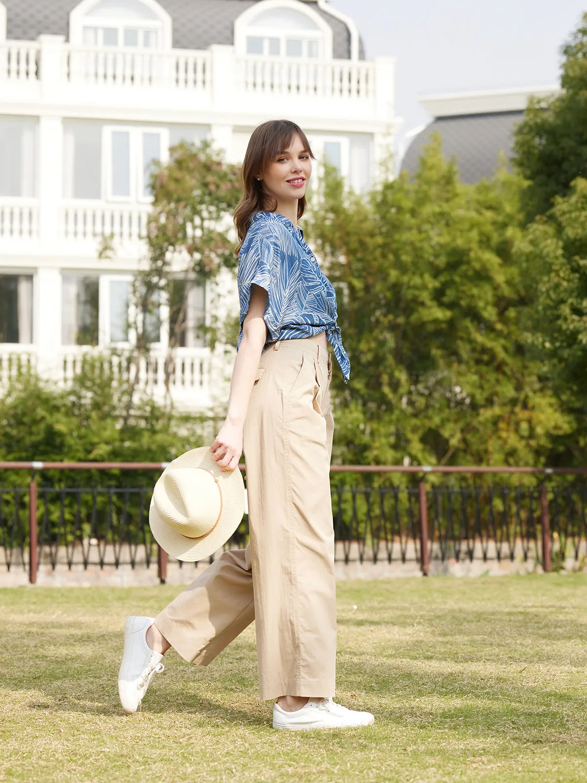 Tie Front Denim Blouse sold by Daily Thread product image thumbnail 3