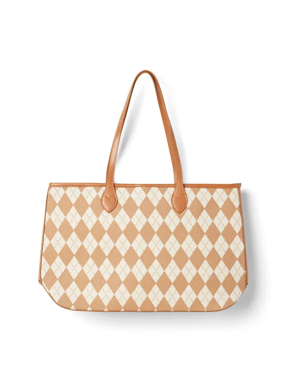 Argyle Pattern Tote Bag sold by Daily Thread