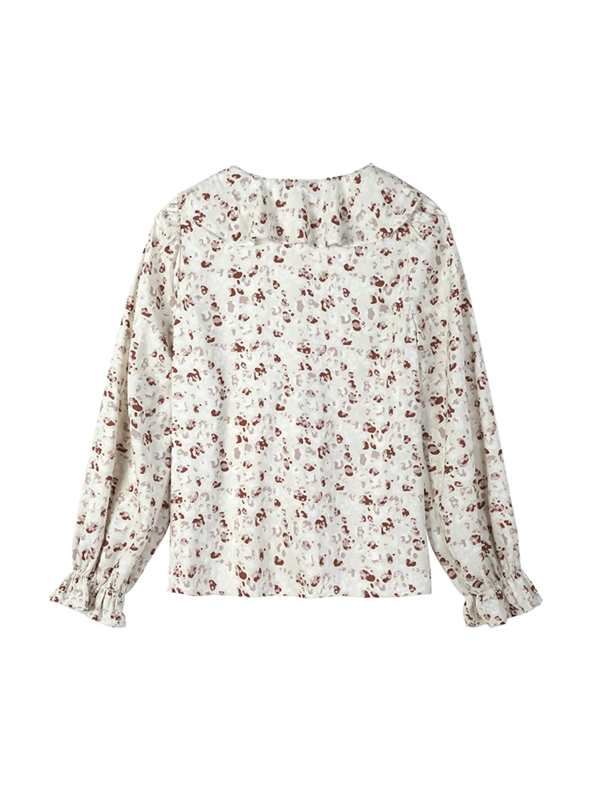 Ruffle Front Long Sleeve Blouse sold by Daily Thread product image thumbnail 2