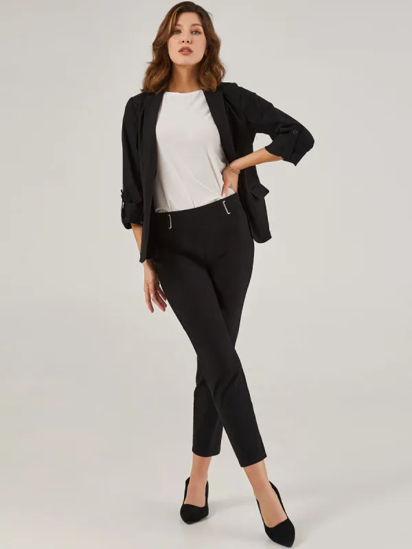 Roll Tab Sleeve Soft Blazer sold by Daily Thread