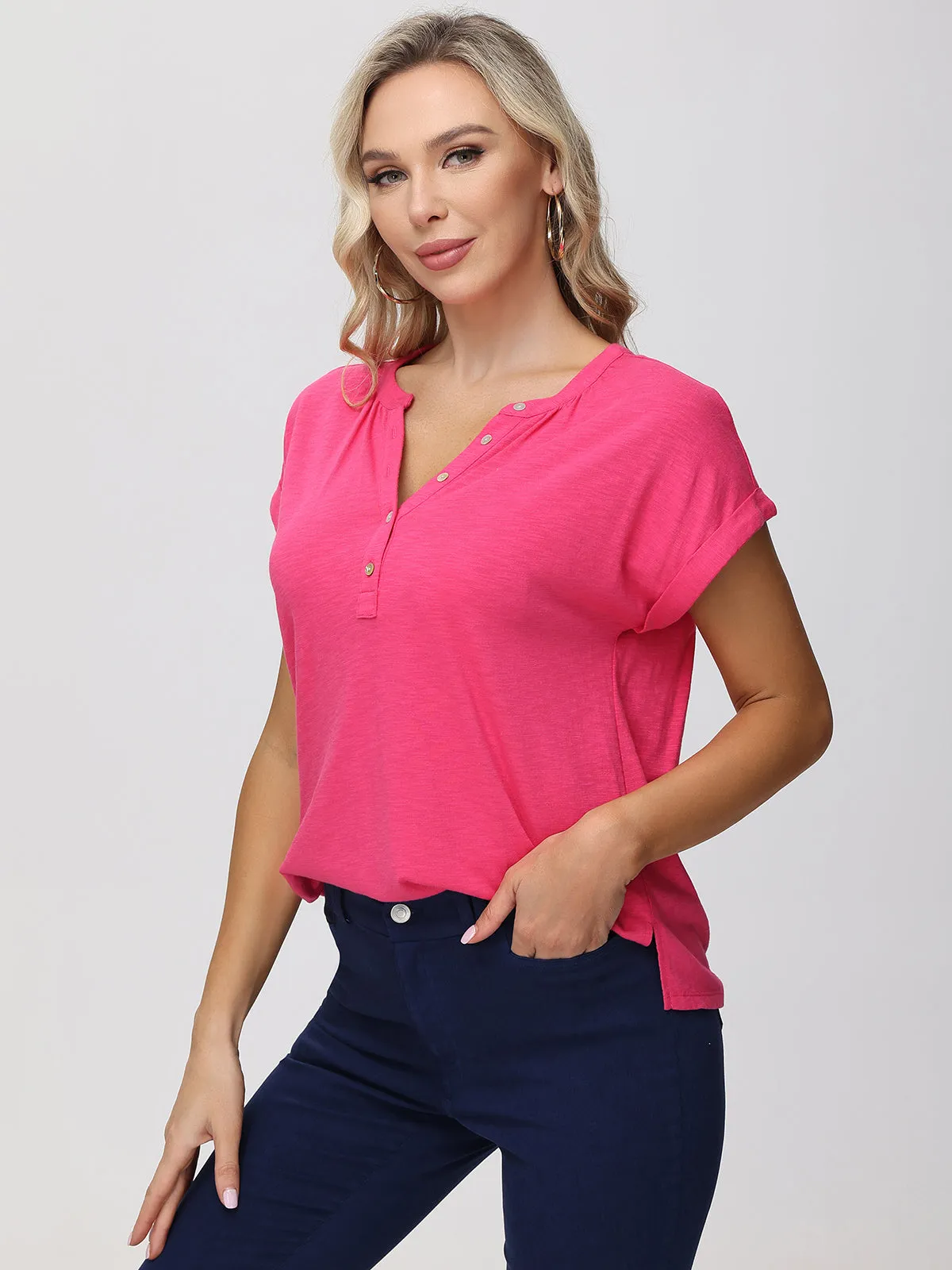 Y Neckline With Buttons Top sold by Daily Thread product image thumbnail 5