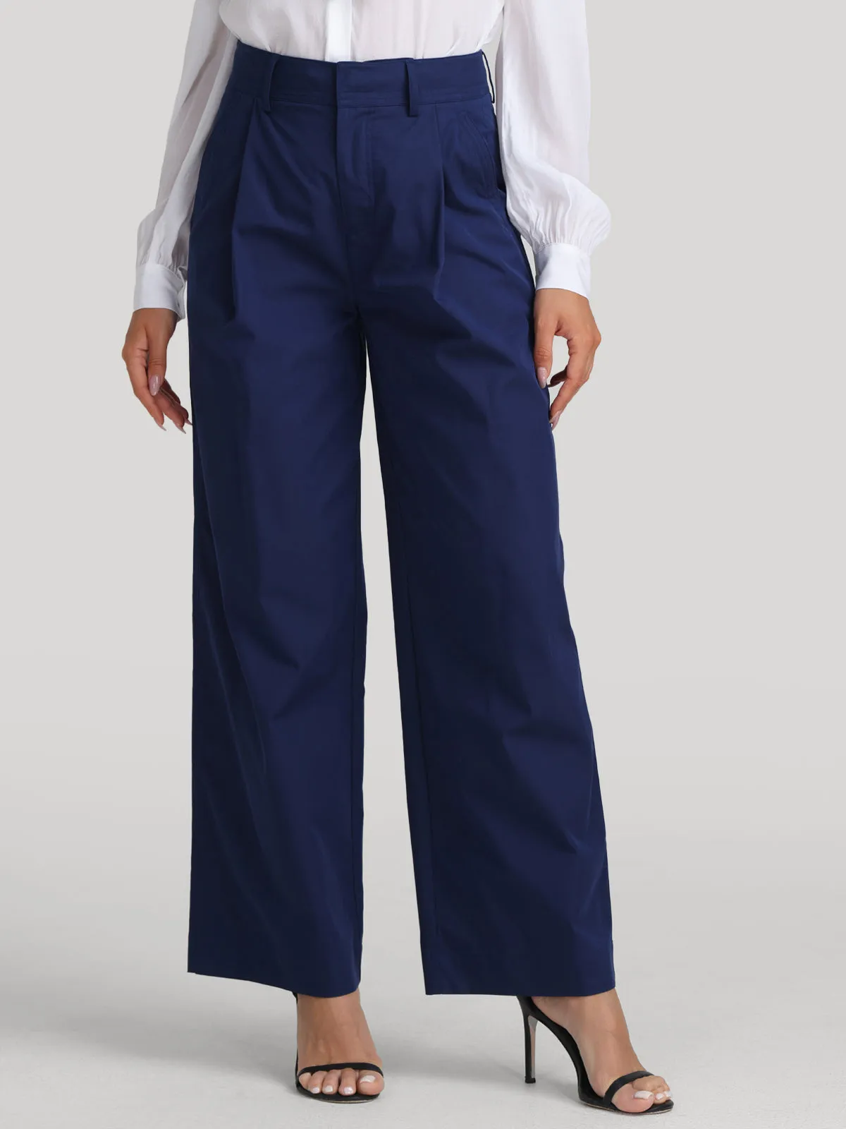 High Rise Slant Pockets Wide Leg Pants sold by Daily Thread product image thumbnail 3