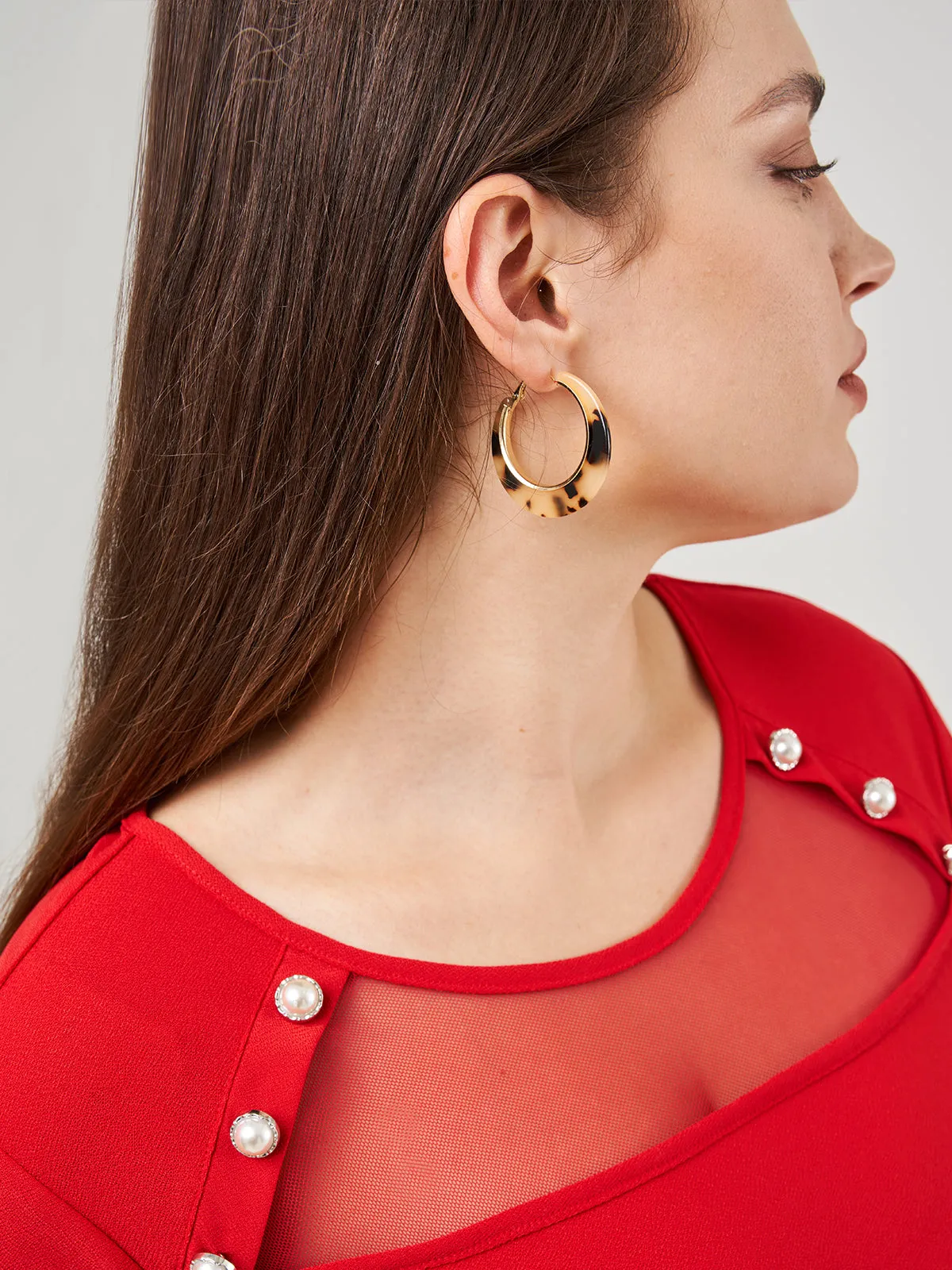 Tortoise Hoop Earrings sold by Daily Thread