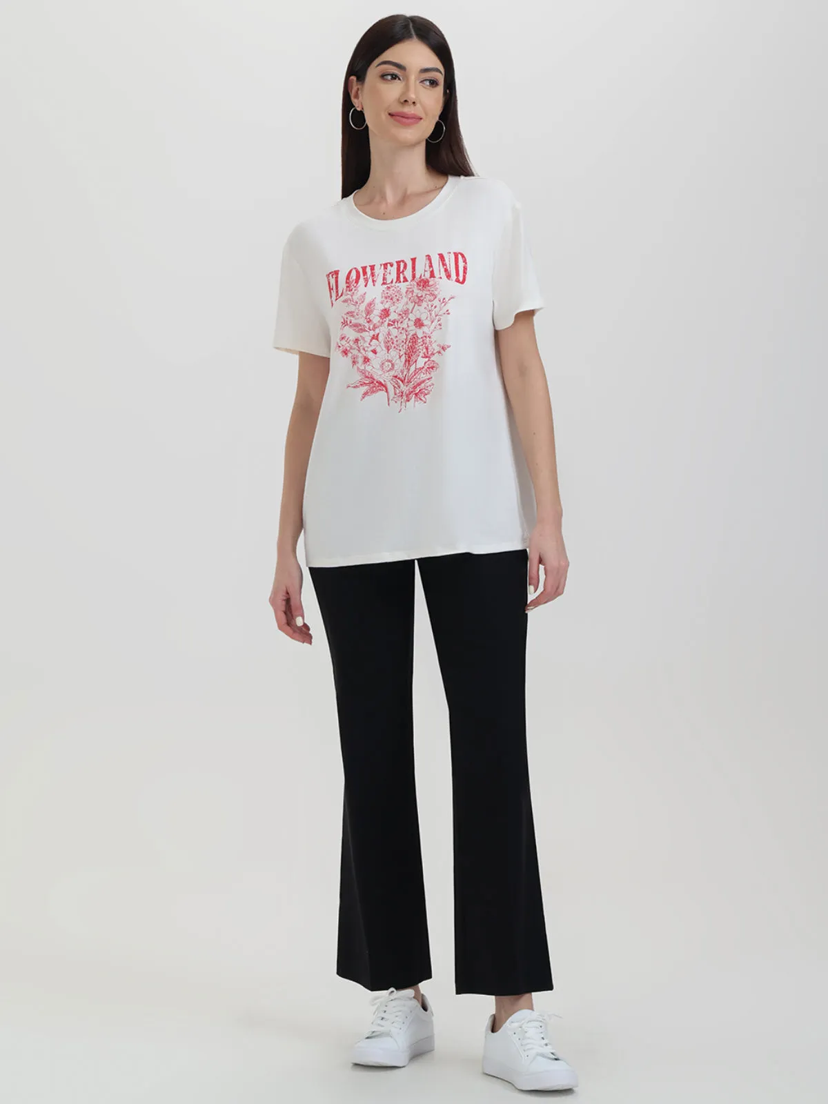 Flowerland Graphic Tee sold by Daily Thread product image thumbnail 5