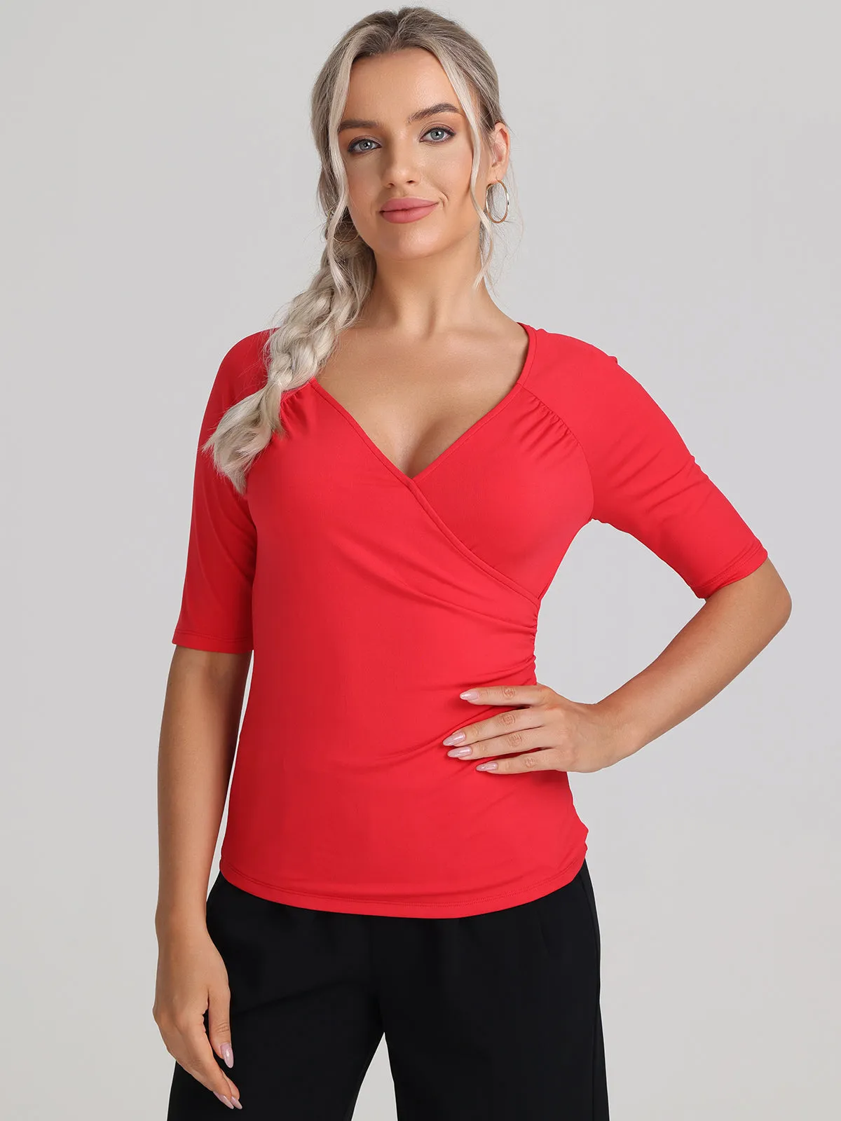 Faux Wrap Top sold by Daily Thread