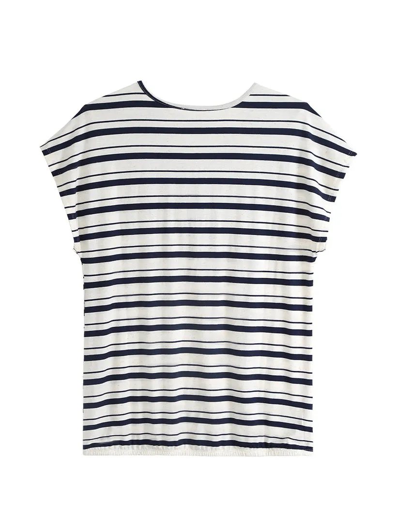 Stripe Dolman Sleeve V-Neck Top sold by Daily Thread product image thumbnail 2