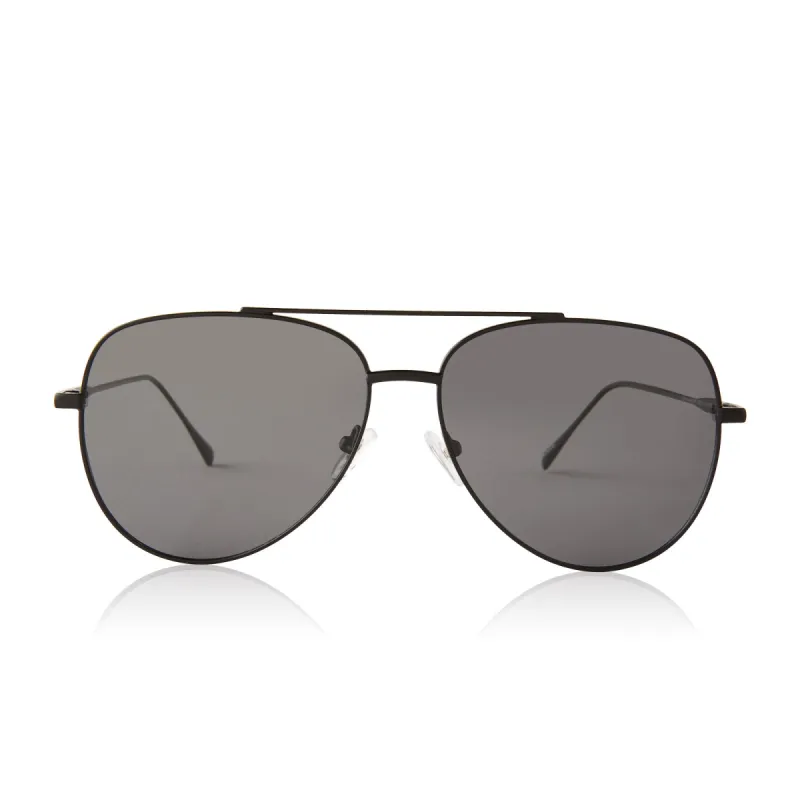 venice - matte black + grey polarized sunglasses sold by Dime Optics