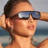 mira - black + grey w/ silver flash polarized sunglasses sold by Dime Optics