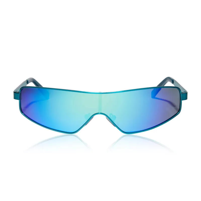skyami - turquoise + turquoise flash polarized sunglasses sold by Dime Optics