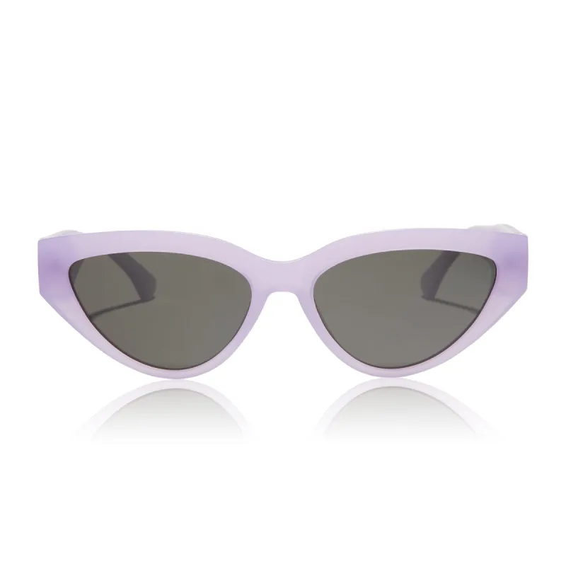 last call - lavender fog crystal + solid grey polarized sunglasses sold by Dime Optics