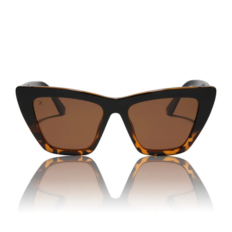 windsor - black tortoise + brown polarized sunglasses sold by Dime Optics