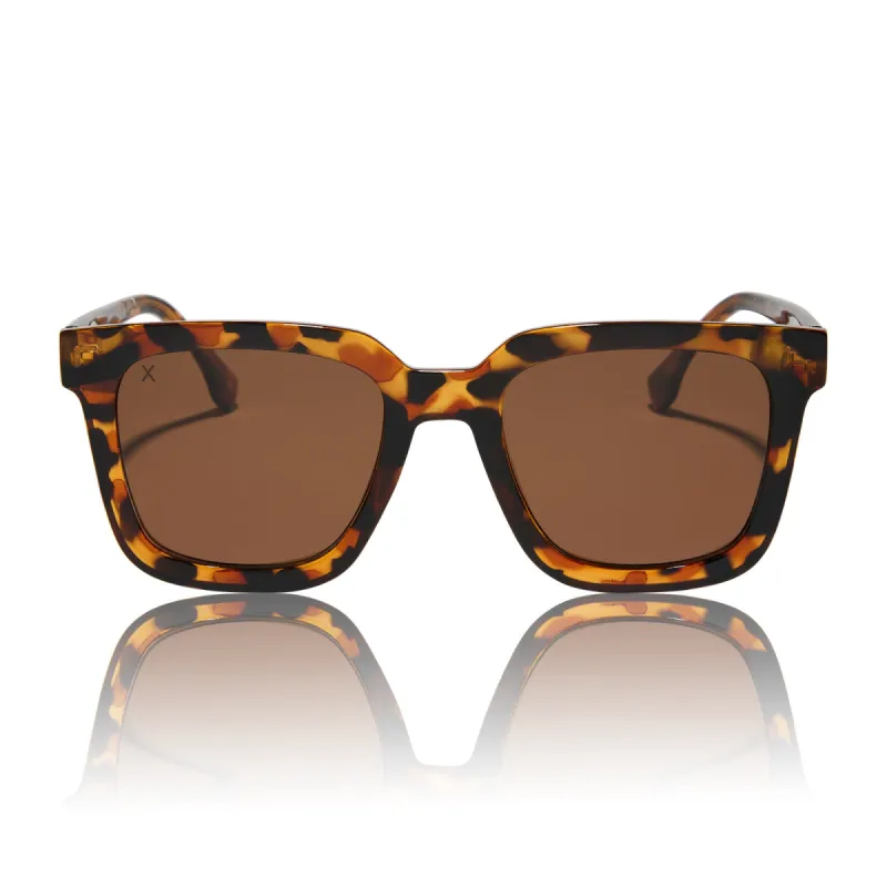 malibu - tortoise + brown polarized sunglasses sold by Dime Optics