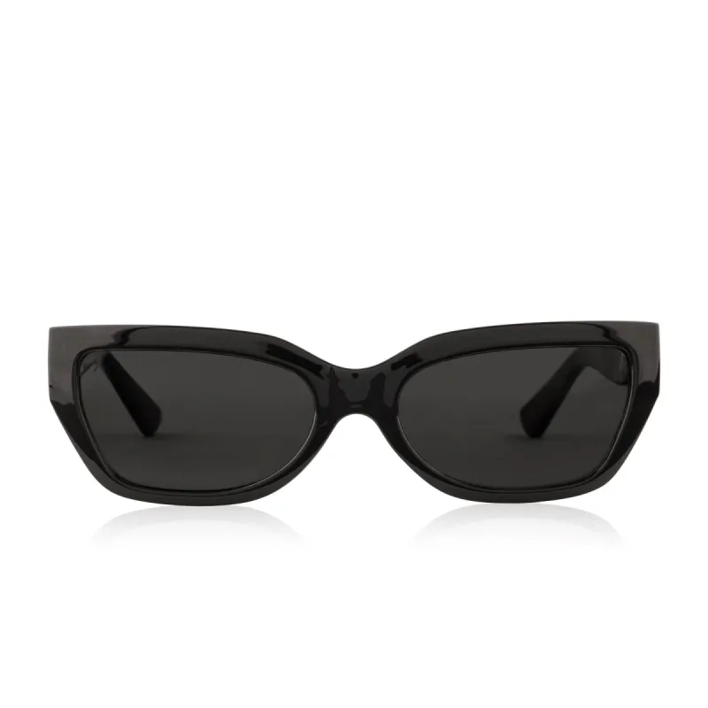 fiancé - glossy black sunglasses sold by Dime Optics