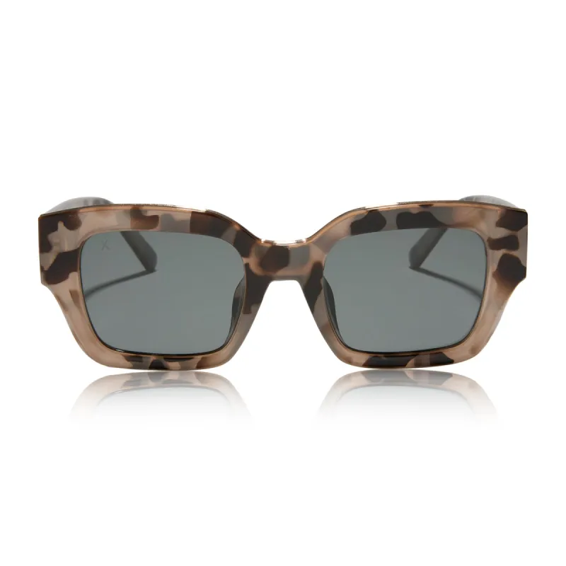 amore - oat tortoise + grey polarized sunglasses sold by Dime Optics