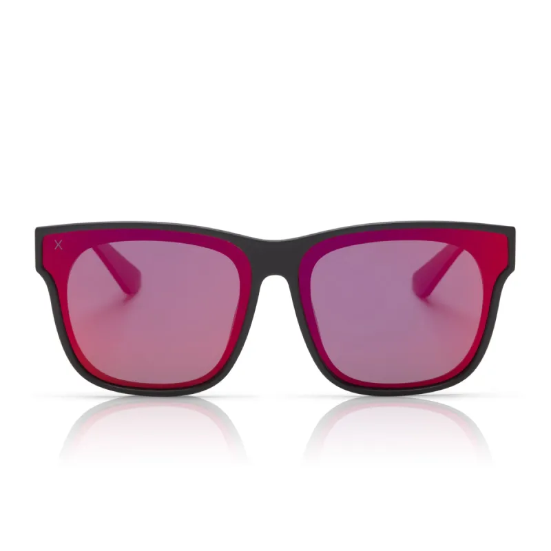 001 - matte black + resh flash sunglasses sold by Dime Optics