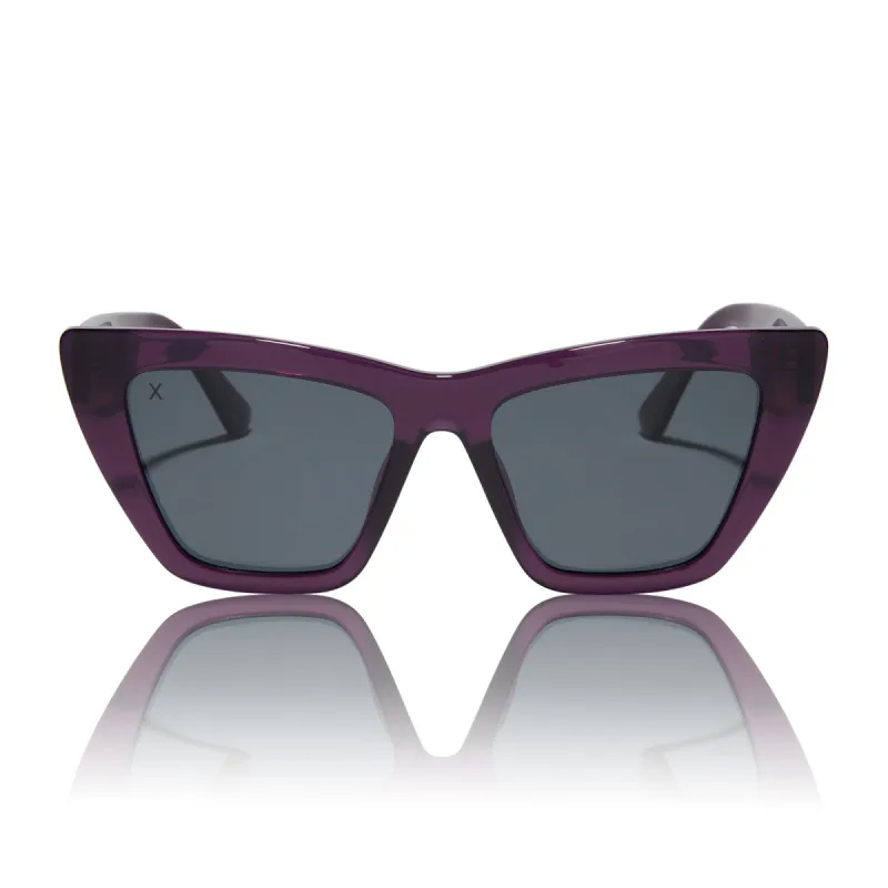 windsor - amethyst purple + grey polarized sunglasses sold by Dime Optics