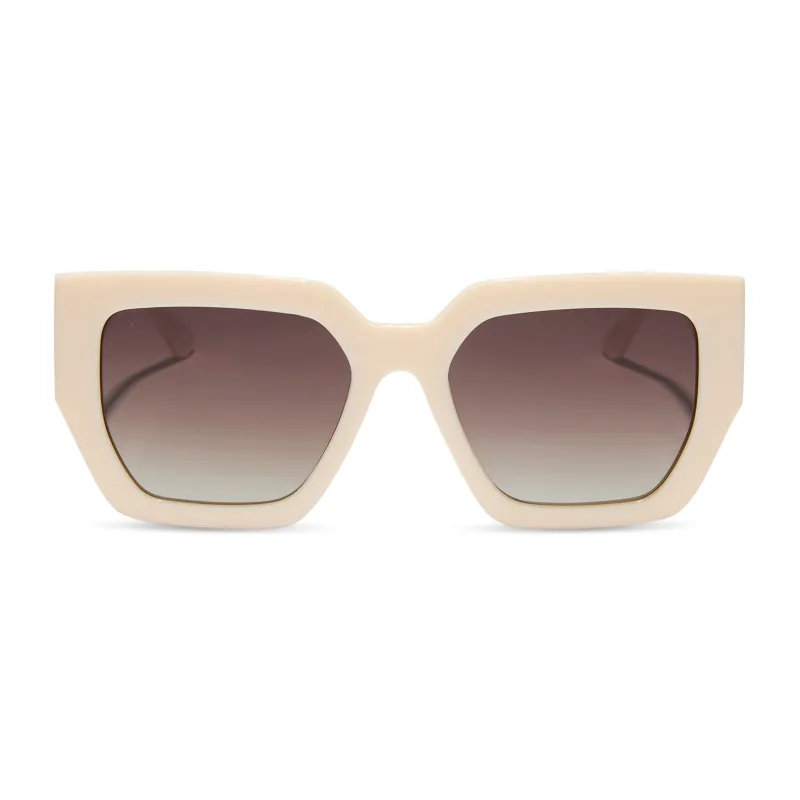 highland - swiss coffee + brown gradient polarized sunglasses sold by Dime Optics