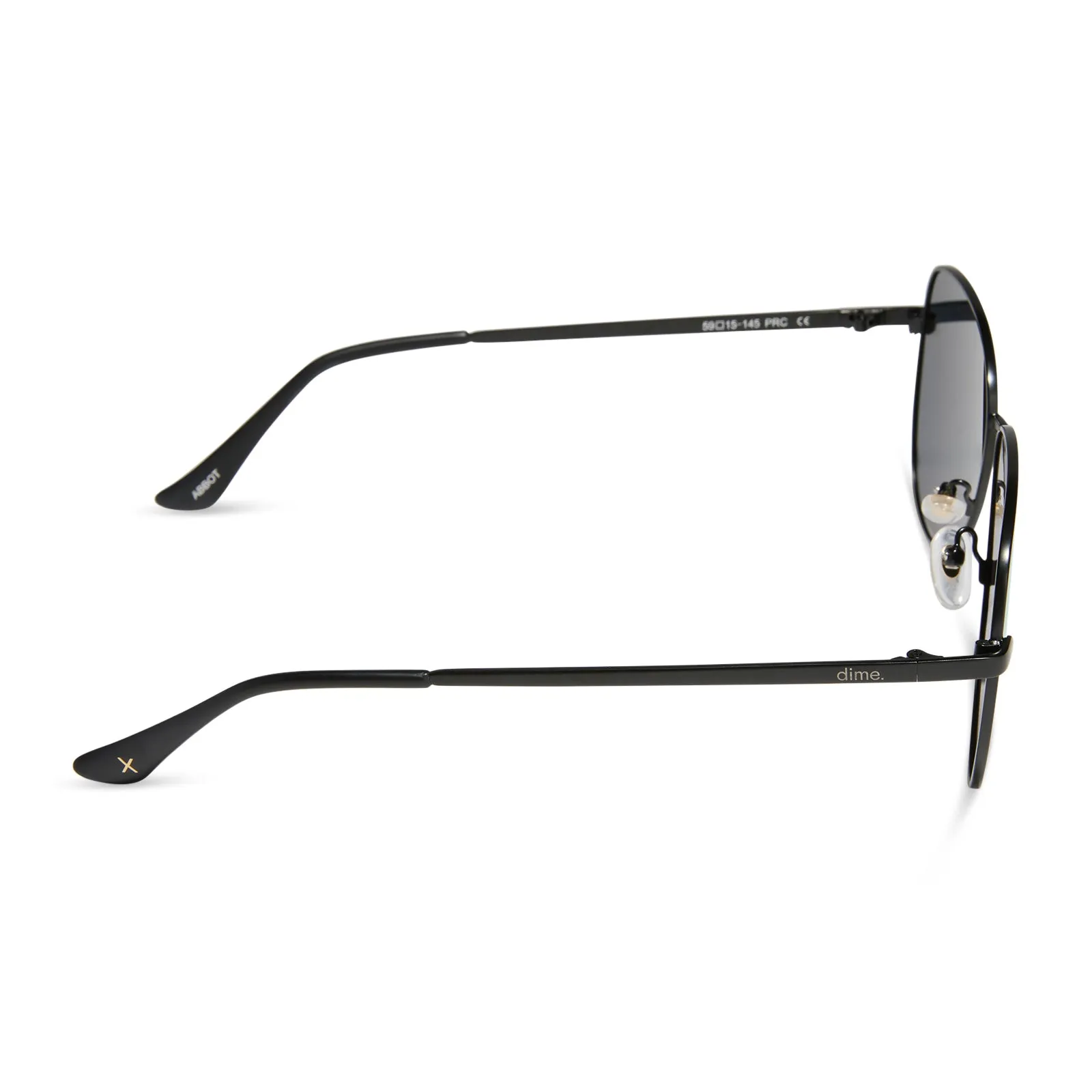 abbot - matte black + pink mirror polarized sunglasses sold by Dime Optics product image thumbnail 3