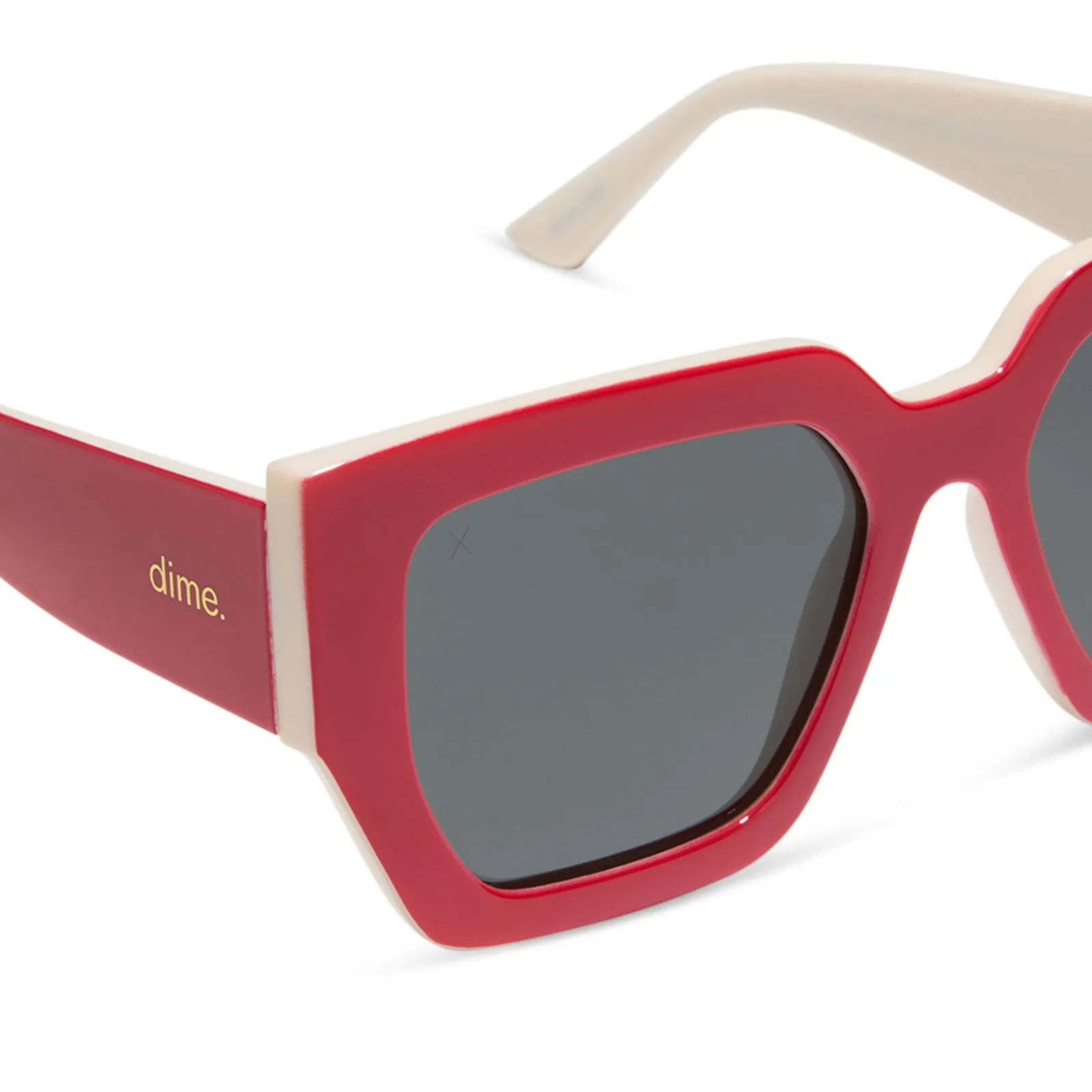 highland - ruby red + swiss coffee + grey polarized sunglasses sold by Dime Optics product image thumbnail 4