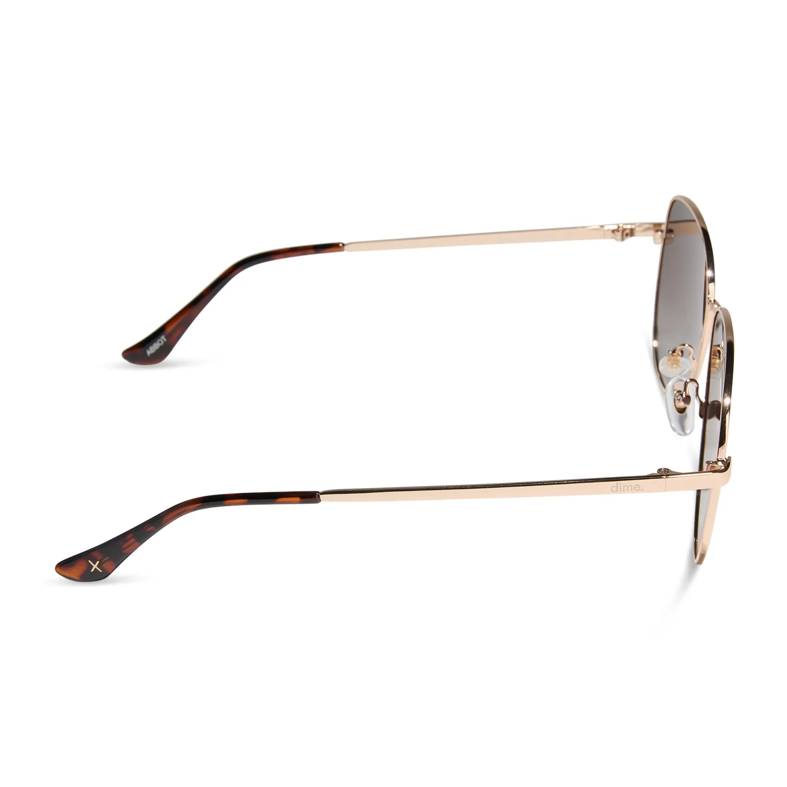 abbot - gold + brown gradient polarized sunglasses sold by Dime Optics product image thumbnail 3