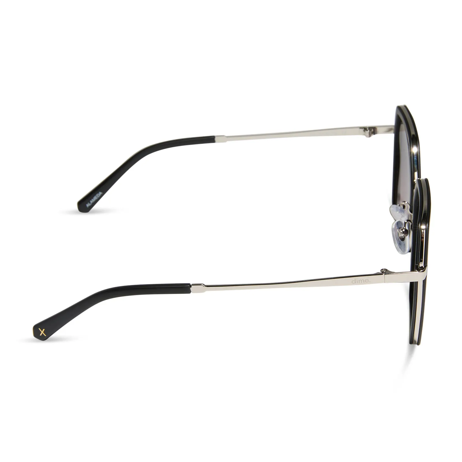 alameda - silver + matte black + orchid gradient polarized sunglasses sold by Dime Optics product image thumbnail 3