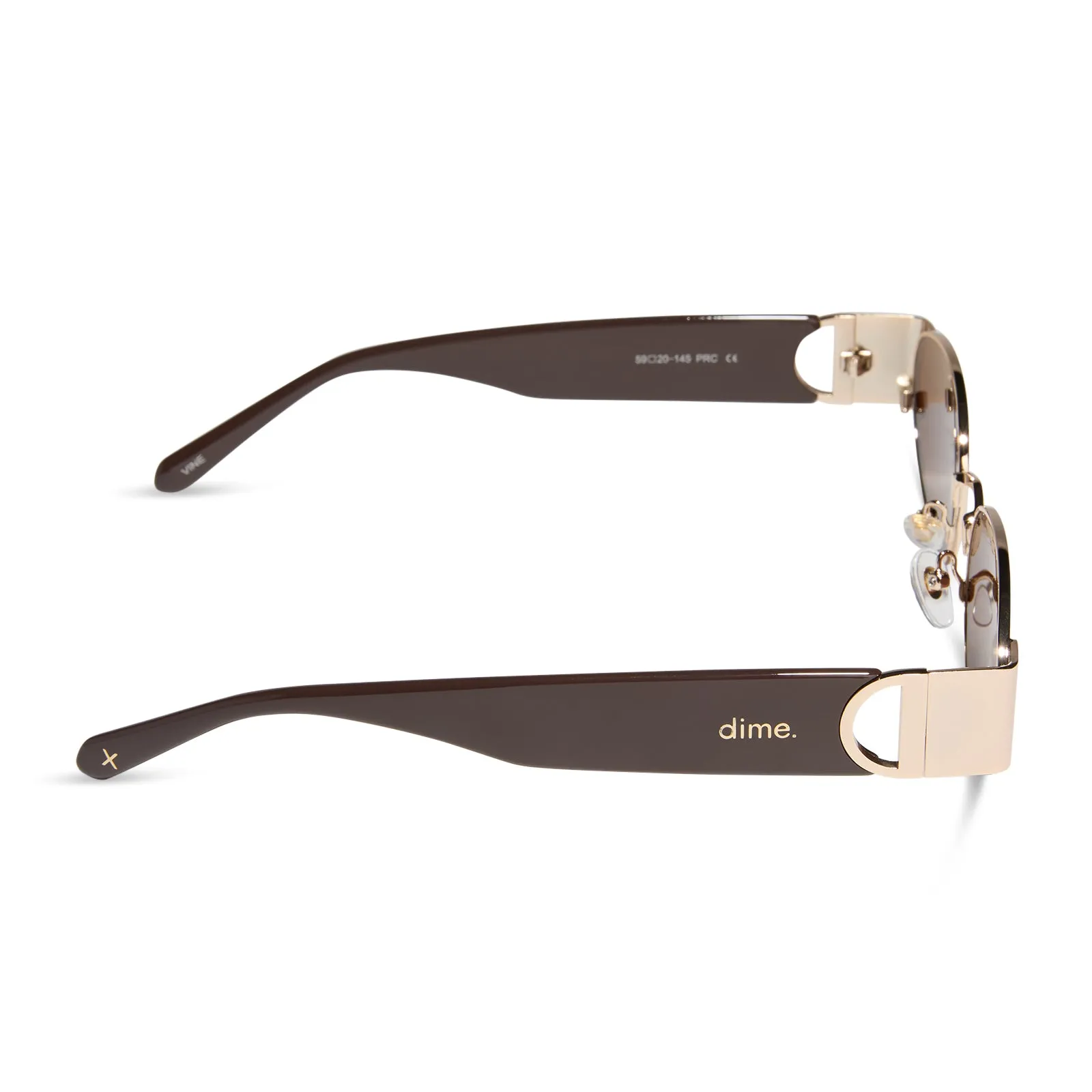 vine - gold + mocha + brown polarized sunglasses sold by Dime Optics product image thumbnail 3