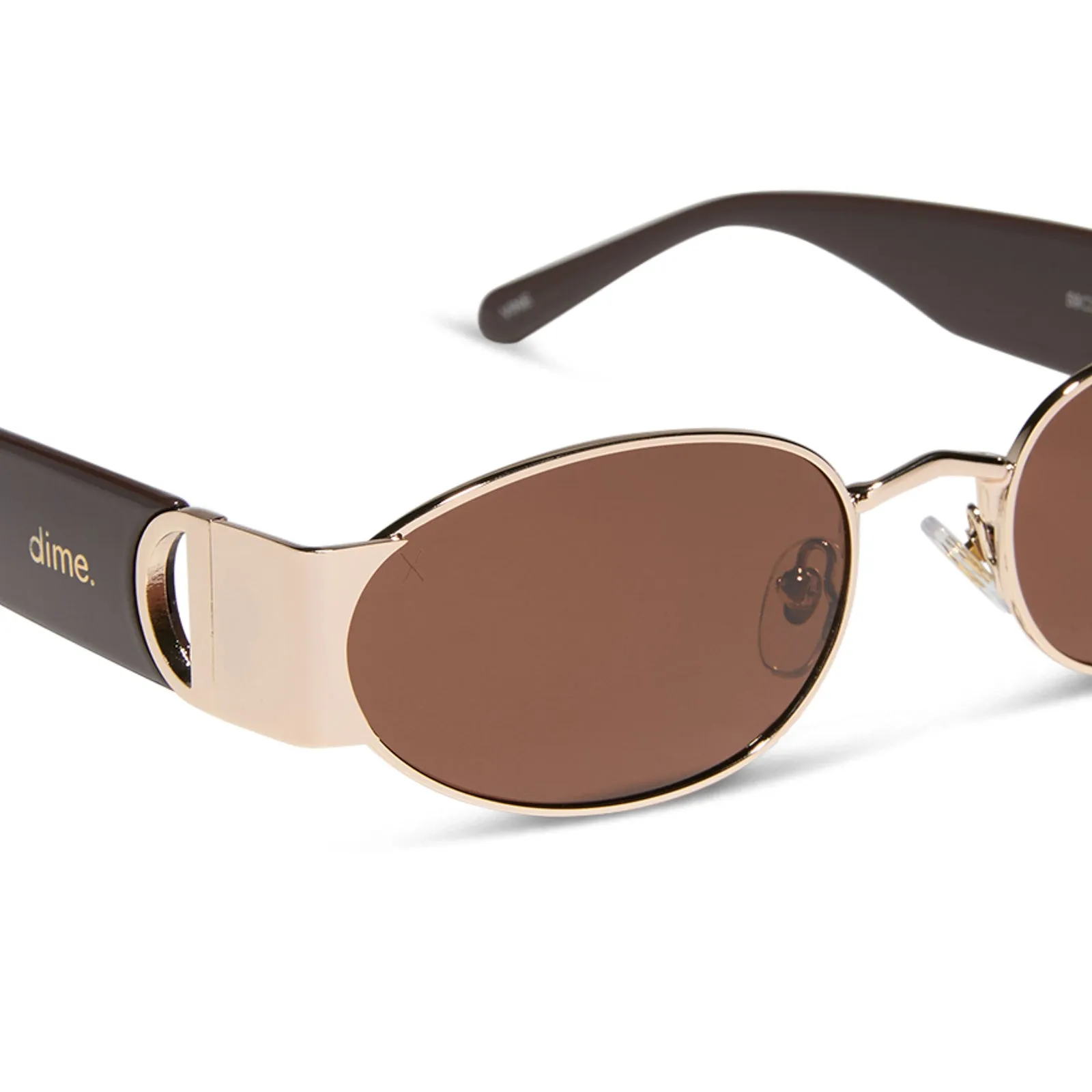 vine - gold + mocha + brown polarized sunglasses sold by Dime Optics product image thumbnail 4