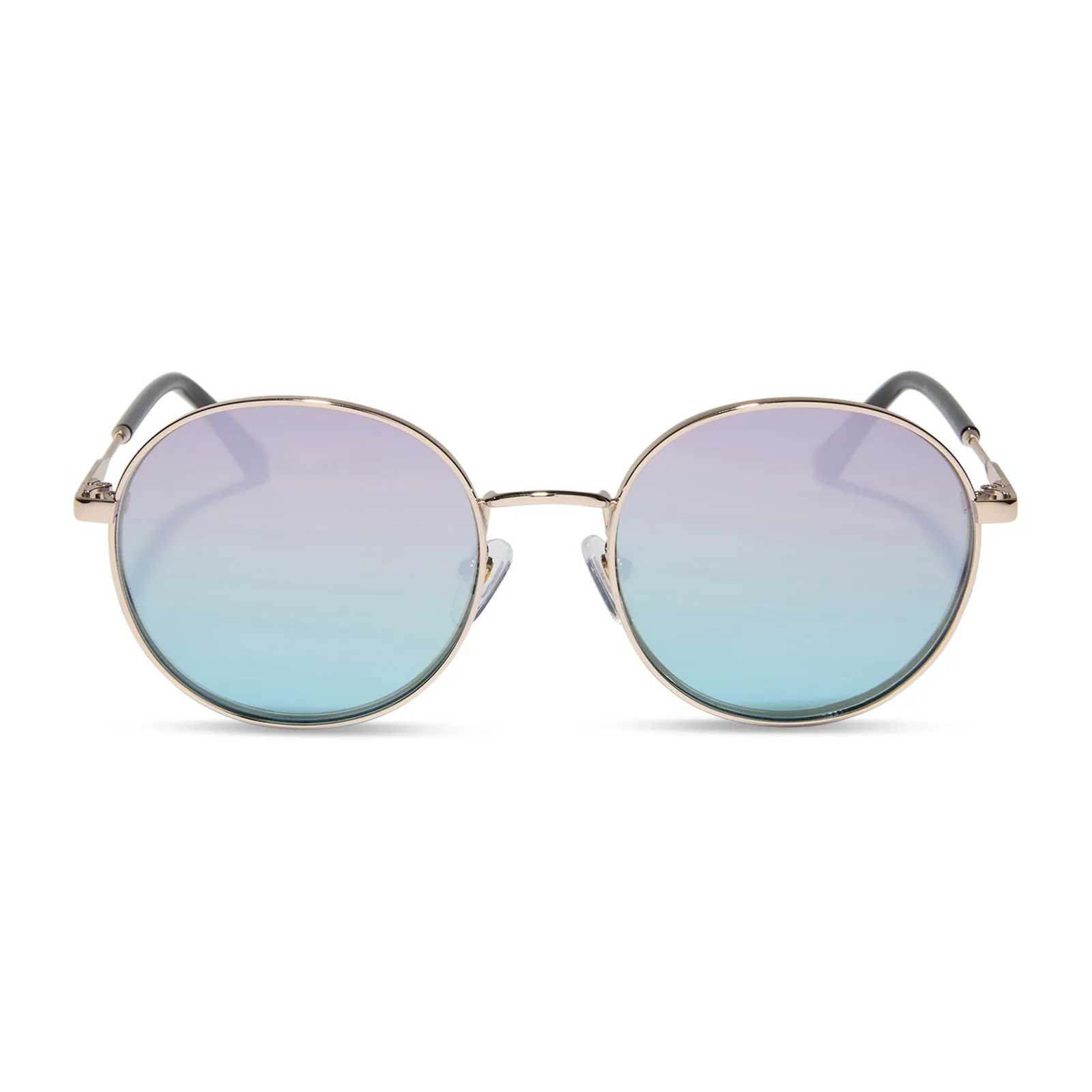 silverlake - gold + wisteria mirror sunglasses sold by Dime Optics