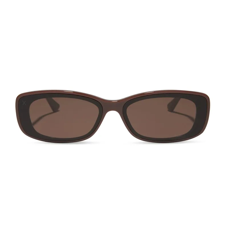 agoura - mocha + brown sunglasses sold by Dime Optics